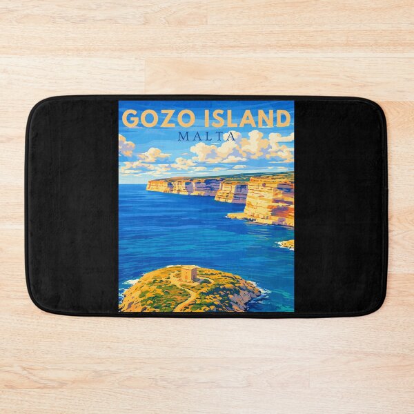 Item preview, Gozo Island in Malta, Vintage Art Travel Landscape designed and sold by MaateoDesign.