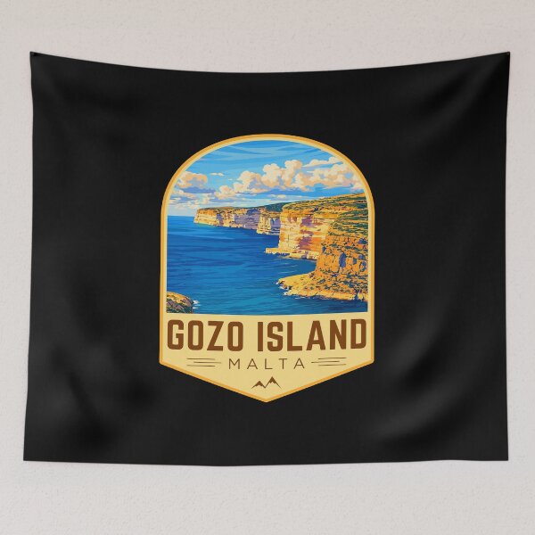 Item preview, Gozo Island in Malta, Retro Travel Art Emblem designed and sold by MaateoDesign.
