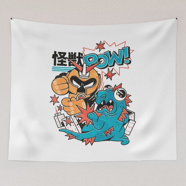 Item preview, Japanese Retro Robot vs Kaiju Comic Pop Art designed and sold by Nobody Shadow Art.
