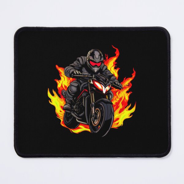 Item preview, Motorcyclist with flames designed and sold by Soulskier.