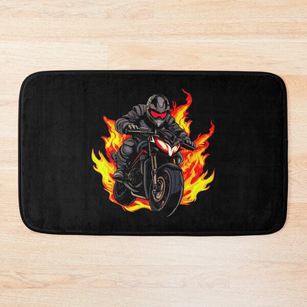 Item preview, Motorcyclist with flames designed and sold by Soulskier.
