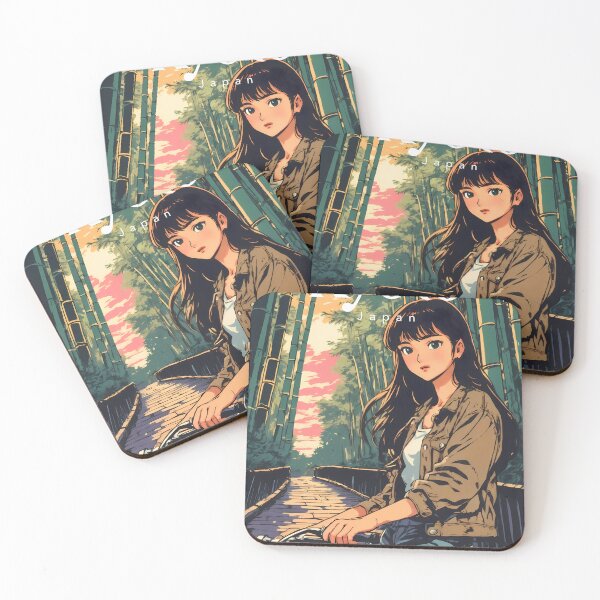 Item preview, Golden Ride to Arashiyama – Retro Anime Girl and Motorcycle designed and sold by JacksoonLester.