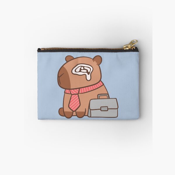 Item preview, cute kawaii sad working capybara designed and sold by kaybowzie.