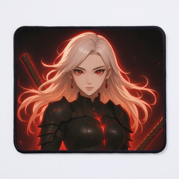 Item preview, Dark Samurai Anime Girl Red Aura Warrior designed and sold by TheDreamsMaker.