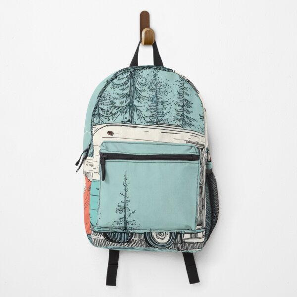 Item preview, Camping with a camper and tent setup designed and sold by anytka.