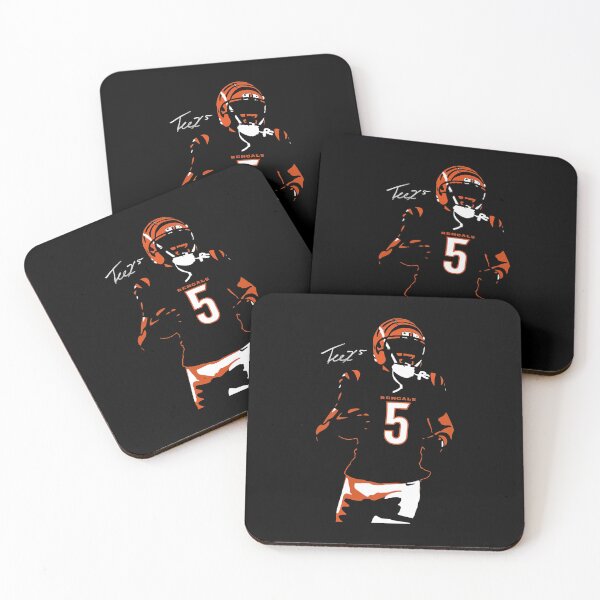 Item preview, Tee Higgins #5 Bengals Retro Stencil Football Tribute designed and sold by TheArtOfCar.