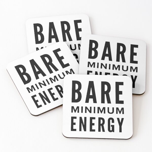 Item preview, Bare Minimum Energy – Minimalist Funny Introvert Quote Typography Design designed and sold by ZayCreates.