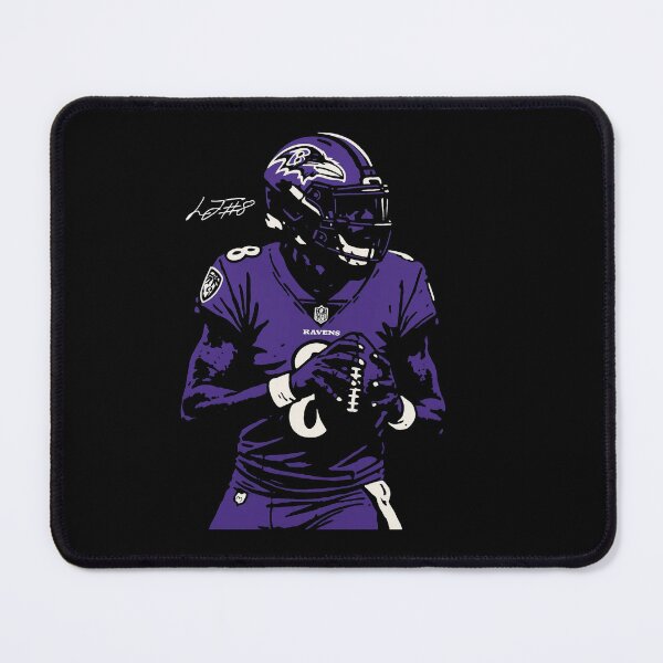 Item preview, Lamar Jackson #8 Ravens Retro Stencil Football Tribute designed and sold by TheArtOfCar.