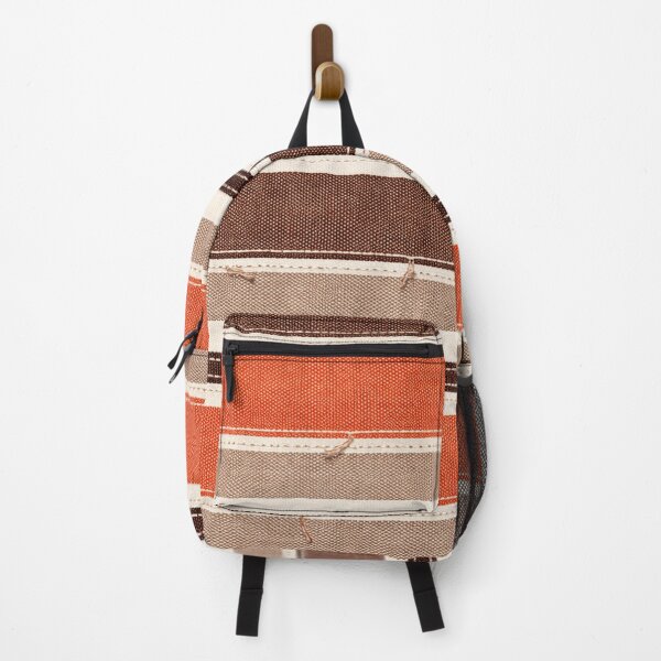Item preview, Taupe and rust orange stripes designed and sold by Roxburylane.