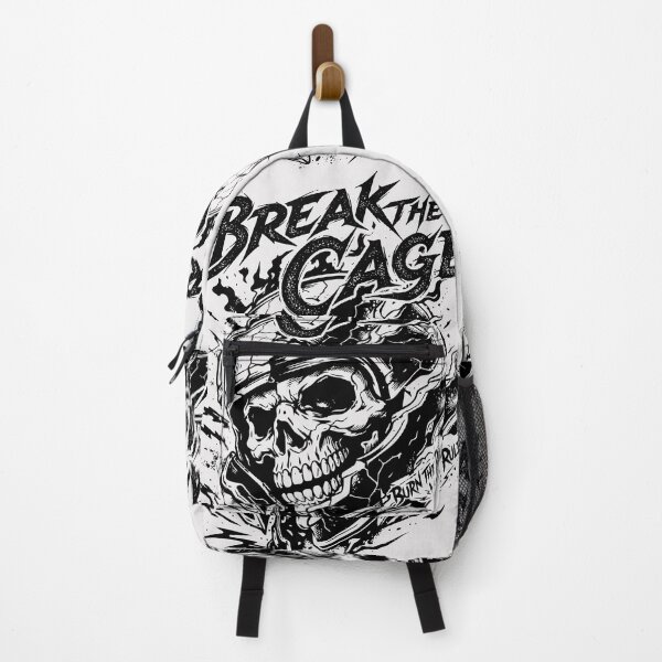 Item preview, Break the Cage Burn the Rules Skull Biker Helmet Rebel Art designed and sold by kosongxlima.