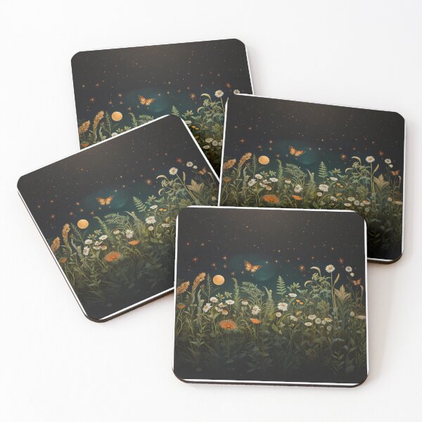 Item preview, Moonlit Wildflower Meadow Night Botanical Aesthetic designed and sold by CharmedVille.