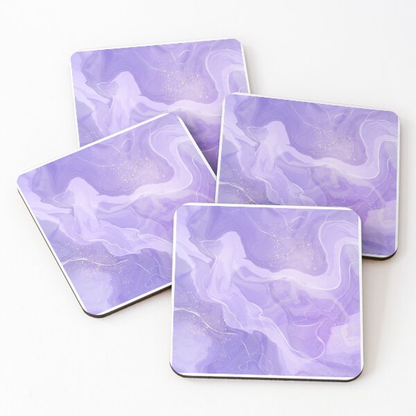 Item preview, Lavender Marble Abstract Gold Lilac Fluid Art purple deskmat designed and sold by CharmedVille.