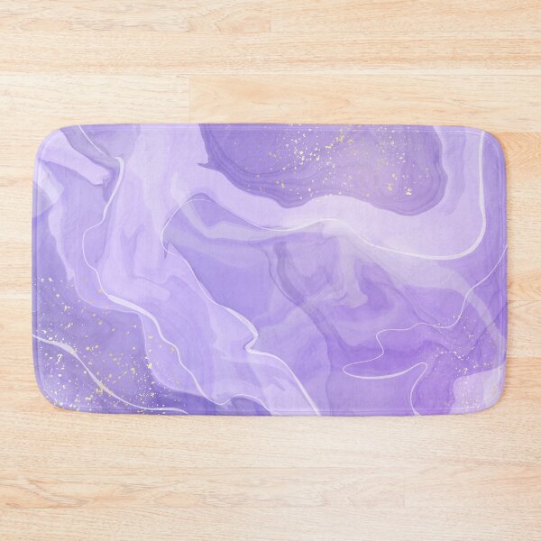 Item preview, Lavender Marble Abstract Gold Lilac Fluid Art purple deskmat designed and sold by CharmedVille.