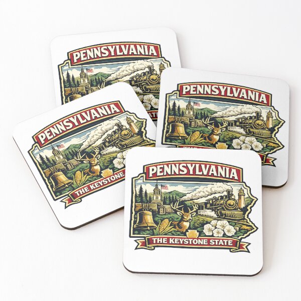 Item preview, Vintage Pennsylvania Design / The Keystone State Logo designed and sold by Thehatinthecat.