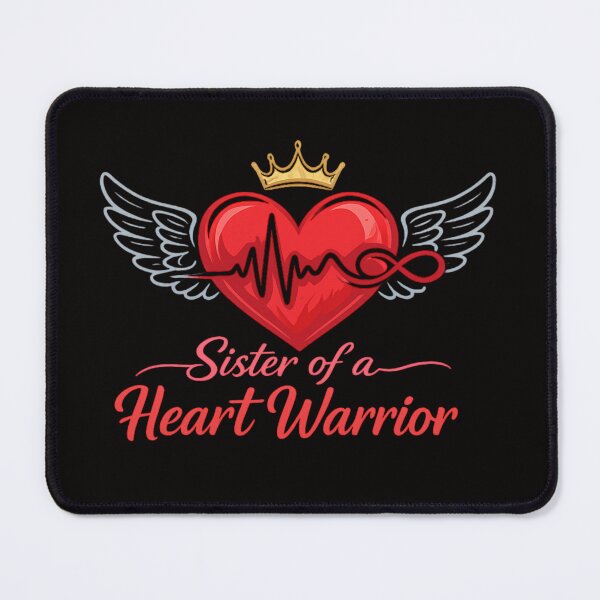 Item preview, Sister of a Heart Warrior – Heartbeat Heart Support Design designed and sold by FrameFlow.