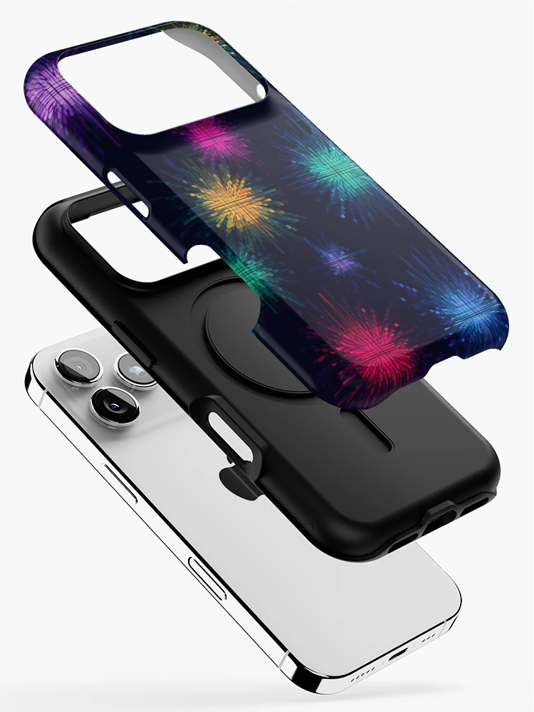 Thumbnail 2 of 4, iPhone Case, Exploding Color Voxels designed and sold by Mermaid's Whimsy.