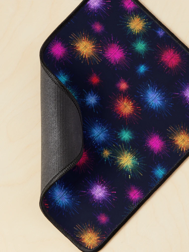 Thumbnail 2 of 5, Mouse Pad, Exploding Color Voxels designed and sold by Mermaid's Whimsy.
