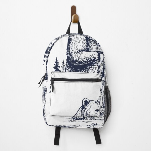 Item preview, Vintage Camping Bear Illustration – Woodland Cooking Scene, Rustic Outdoor Art designed and sold by TeeVerse27.