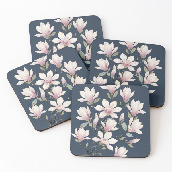 Item preview, Blossoming Magnolia Tree - Soft Pink Spring Floral Illustration designed and sold by LinaValearte.