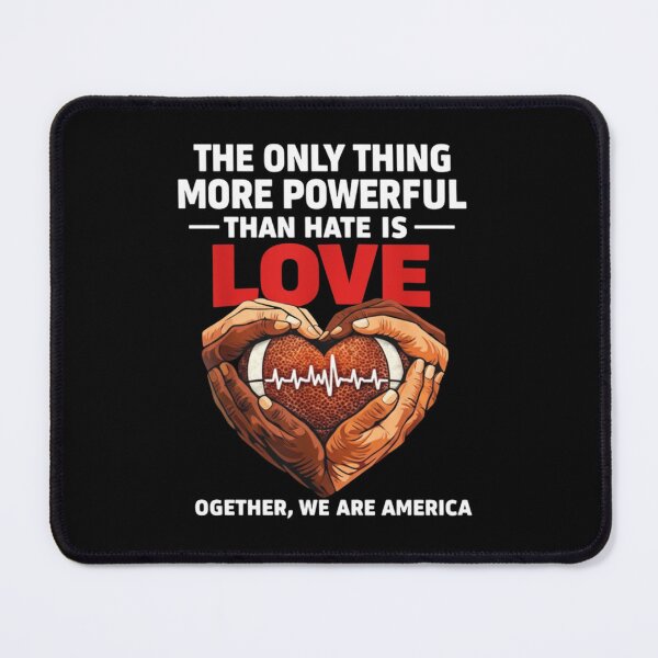 Item preview, Love Over Hate | Unity Football Heart Design designed and sold by Evaevonechi.