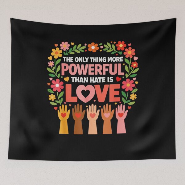 Item preview, Love is Powerful Floral Unity & Diversity Graphic designed and sold by Evaevonechi.