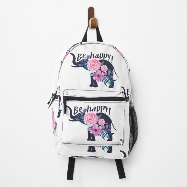 Item preview, Be Happy Positive Message Elephant Saying Happiness Quote Men Women Funny Inspirational designed and sold by BCNDesign.