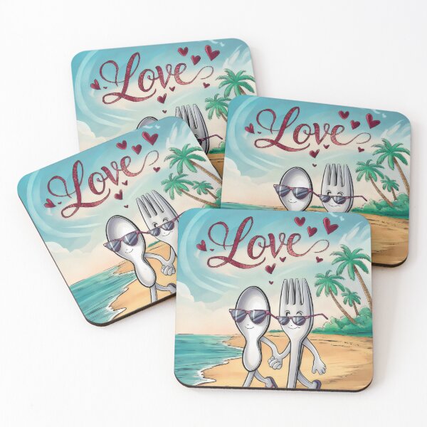Item preview, Love on the beach. designed and sold by MyHappyArtShop.