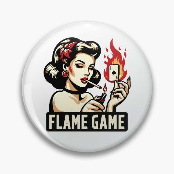 Item preview, Diseño de reina de póquer pin-up retro de juego de llamas. designed and sold by Spark2Seduction.