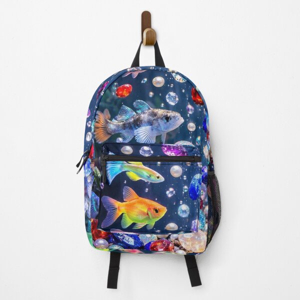 Item preview, Copy of Glowing aquarium fish with cascading gemstones designed and sold by Uniqueartai.