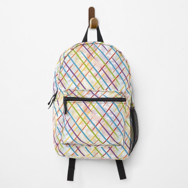 Item preview, Abstract Multi-Color Diagonal Stripe Pattern - Modern Geometric Art designed and sold by RareSquareBearArts.