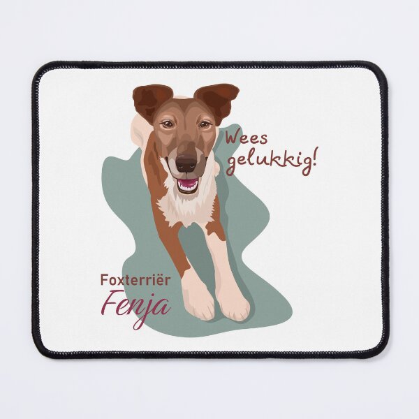 Item preview, Wees gelukkig – fox terrier Fenja cadeau voor hondenliefhebbers designed and sold by olenapetol.