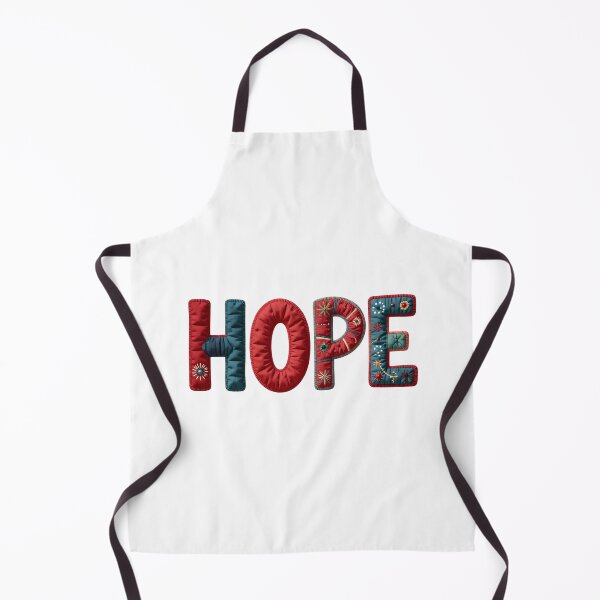 Item preview, HOPE - IN RED AND TEAL FAUX LETTERING designed and sold by AlexOBrienArt.