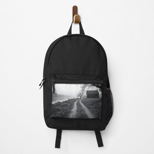 Item preview, Monochrome Riverside House – Moody Dirt Road Scene designed and sold by ShadeScapeArt.