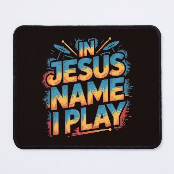 Item preview, In Jesus Name I Play Drummer – Christian Worship Drumming Design designed and sold by Redgiant87x.