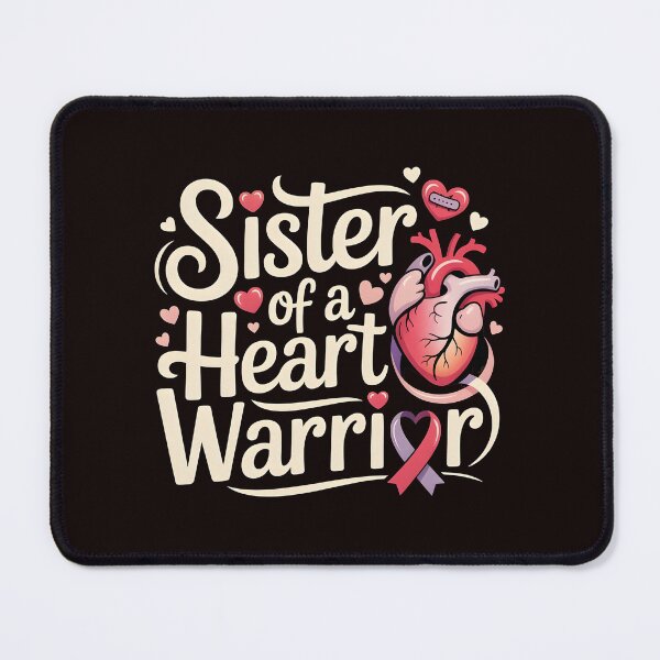 Item preview, Sister of a Heart Warrior – CHD Awareness Family Support Quote designed and sold by Redgiant87x.