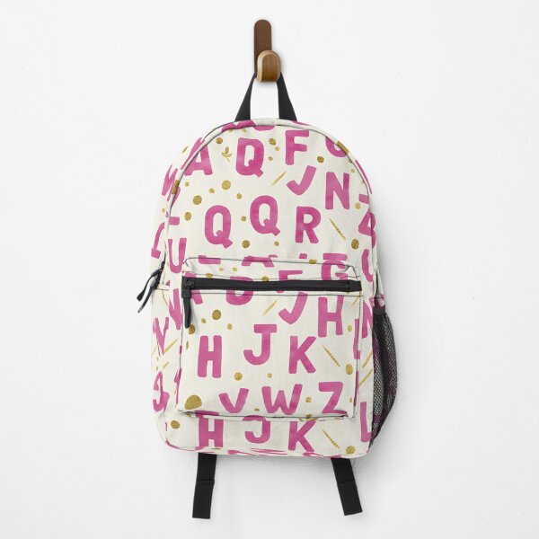 Item preview, Pink Watercolor Alphabet & Golden Glitter Confetti Pattern designed and sold by DraftNDreamShop.
