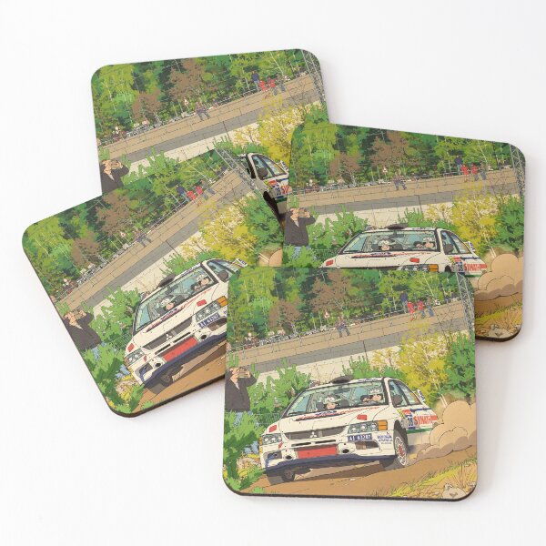 Item preview, Mitsubishi Lancer Rally Car on gravel anime style designed and sold by Rally-Anime.