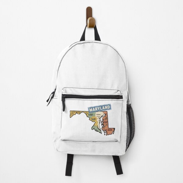 Item preview, Maryland Illustrated Map – Retro State Regions & Landmarks designed and sold by Paper Drip.