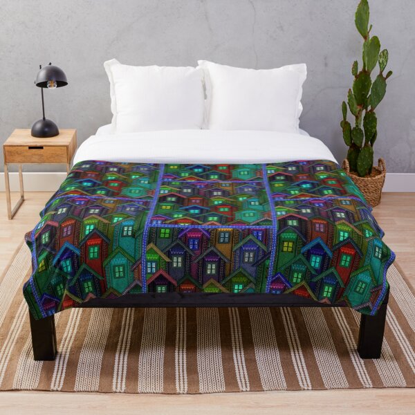 Blue Jeans Housing Compound (2) Throw Blanket