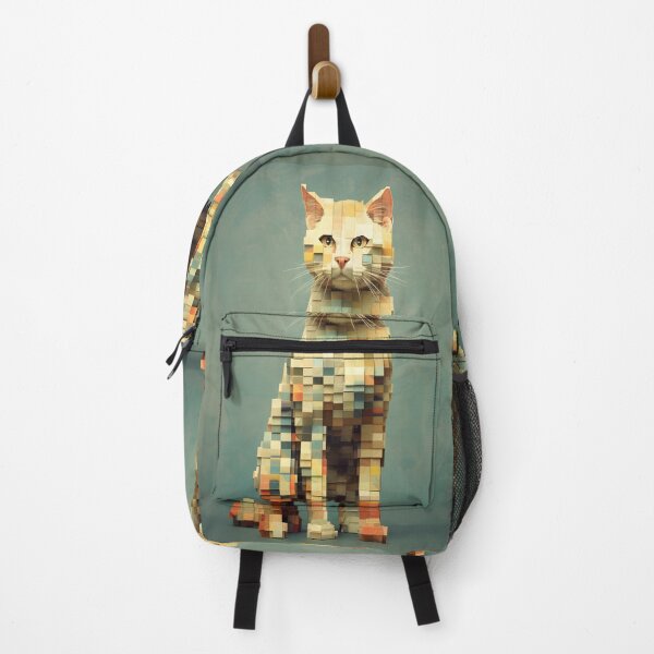 Item preview, Gato pixelado 3D Arte Cubista Moderno designed and sold by Hipatye26.