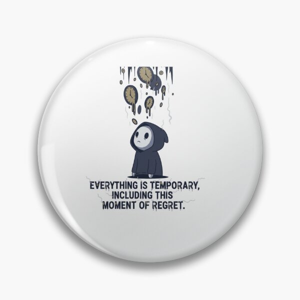 Item preview, Temporary Regret – Philosophical Dark Humor Shirt designed and sold by Imaginarium of Chaos falcon88 .
