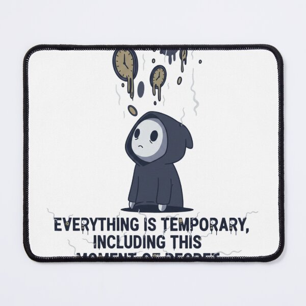 Item preview, Temporary Regret – Philosophical Dark Humor Shirt designed and sold by Imaginarium of Chaos falcon88 .