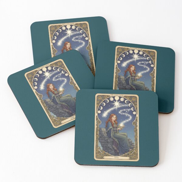 Item preview, THE STAR GAZER TAROT | Medieval Fantasy Art Nouveau | Celestial Witch & Moon Phase Decor designed and sold by SergioMiklos.
