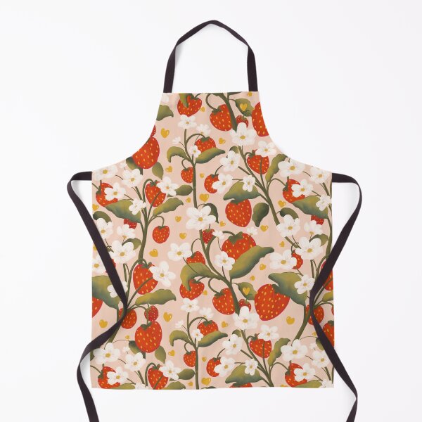 Item preview, Peachy Strawberry & Blossom Fantasy: Cute Fruit Flora Wall Art designed and sold by ALEXIA SPEEKS.