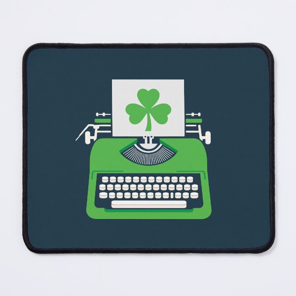 Item preview, Whimsical Shamrock Typewriter — Retro Irish Writing Icon designed and sold by NaturEdeN.