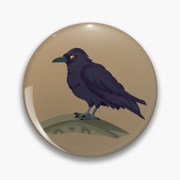 Item preview, Richard the Raven: British Folklore Guardian (Black Raven on Gravestone) designed and sold by Englandbear.