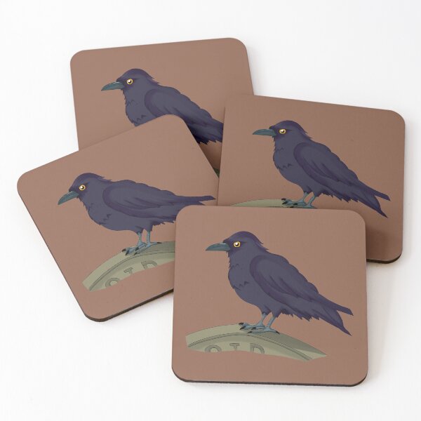 Item preview, Richard the Raven: British Folklore Guardian (Black Raven on Gravestone) designed and sold by Englandbear.