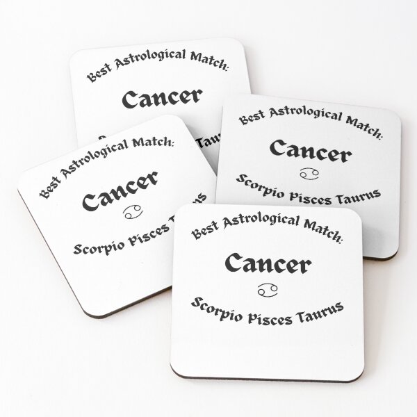 Item preview, Cancer Best Astrological Match – Black on Black Zodiac Compatibility Design designed and sold by MOKRONOS.