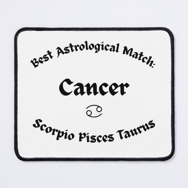 Item preview, Cancer Best Astrological Match – Black on Black Zodiac Compatibility Design designed and sold by MOKRONOS.