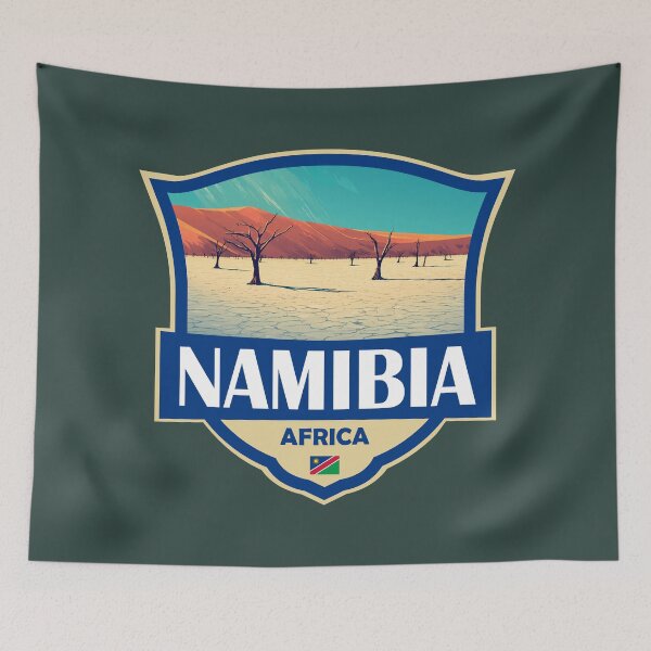 Item preview, Namibia Illustration Retro Badge designed and sold by KrisSidDesigns.